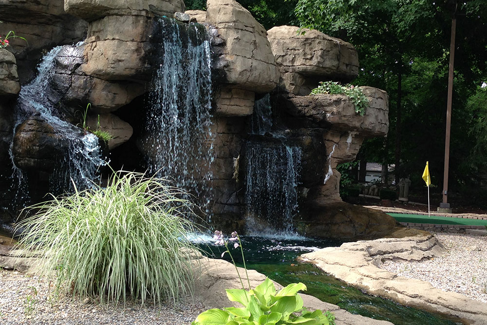 Miniature Golf Course Waterfall