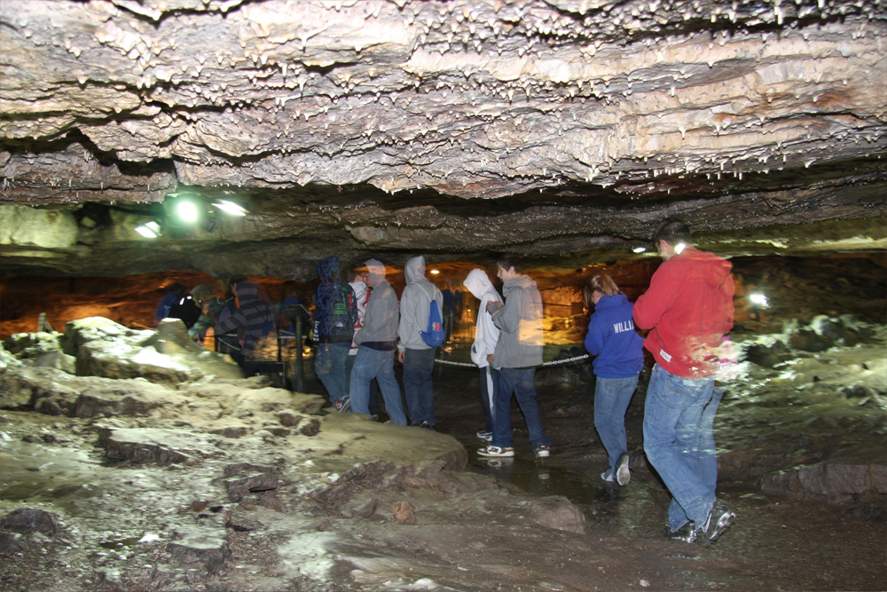 Guests inside Perry's Cave